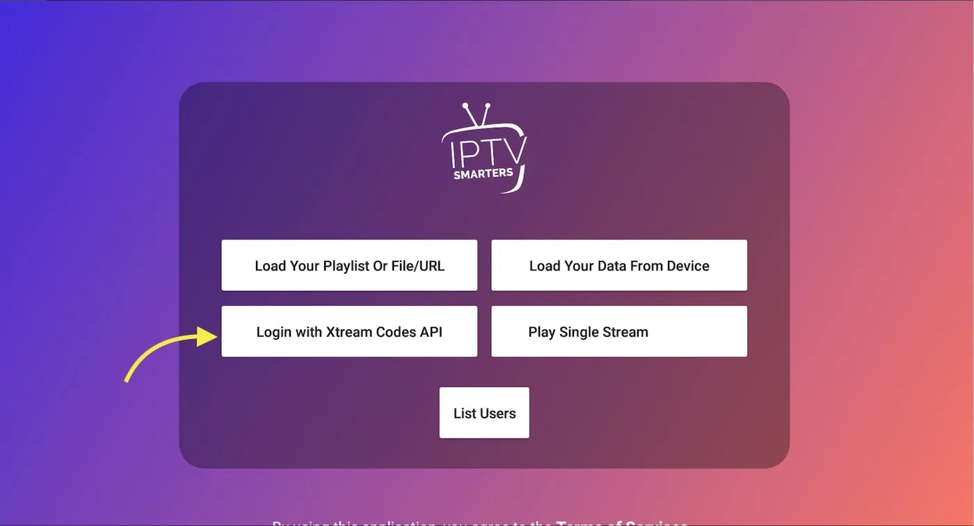 Choose your login type