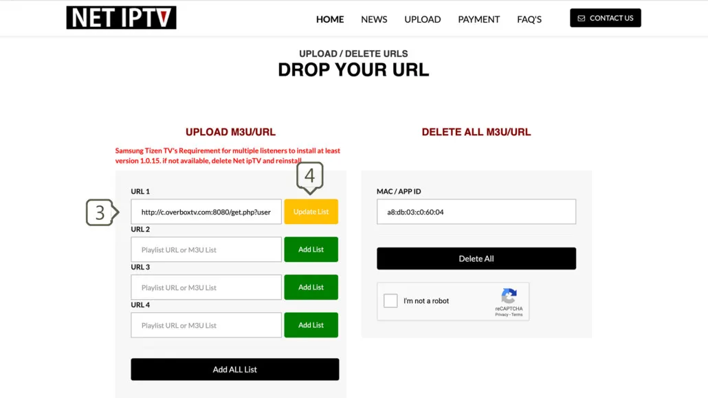 Open the upload portal