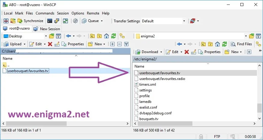 Connect with WinSCP
