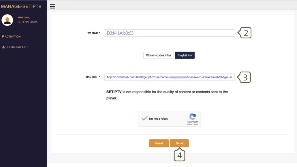 Open the upload portal